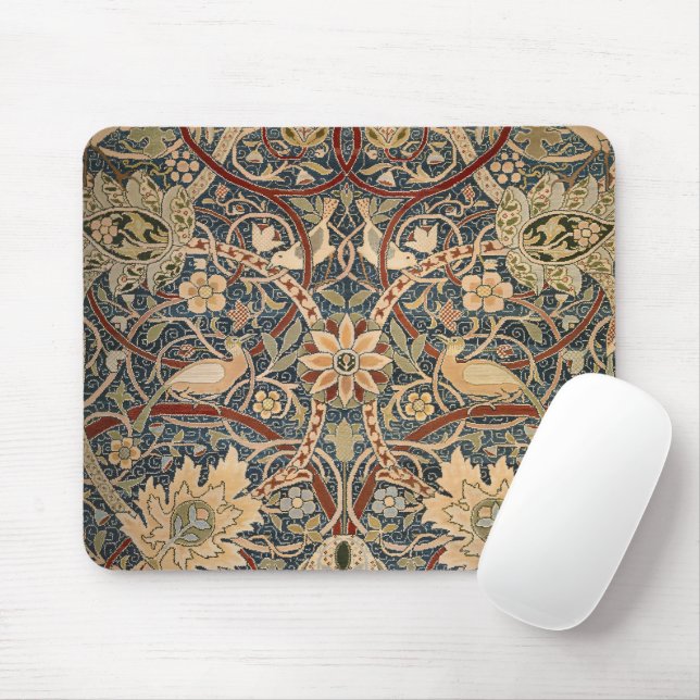 William Morris Bullerswood Faux Tapestry Mouse Pad (With Mouse)