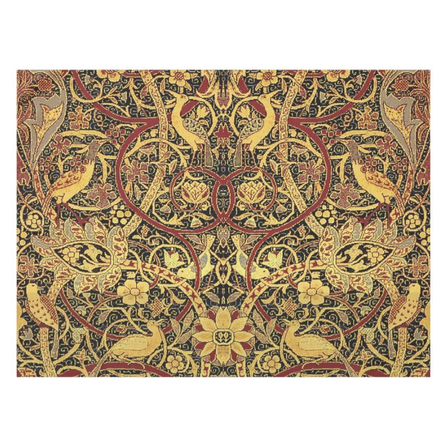 William Morris Bullerswood Faux Tapestry Tablecloth (Front (Horizontal))