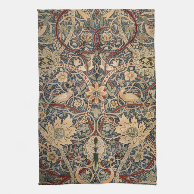 William Morris Bullerswood Faux Tapestry Tea Towel (Vertical)