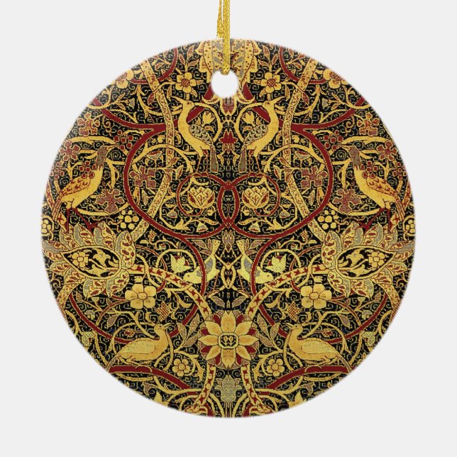 William Morris Bullerswood Tapestry Ceramic Tree Decoration (Back)
