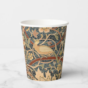 William Morris Bullerswood Vintage Bird Art Paper Cups