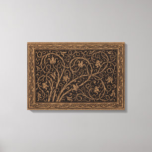 William Morris Campion Tooled Leather Damask Canvas Print