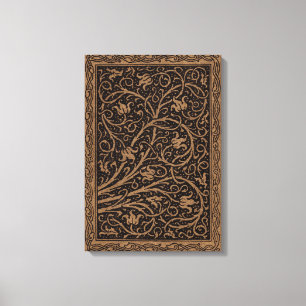 William Morris Campion Tooled Leather Damask Canvas Print