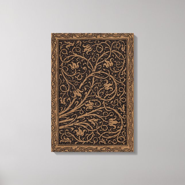 William Morris Campion Tooled Leather Damask Canvas Print (Front)