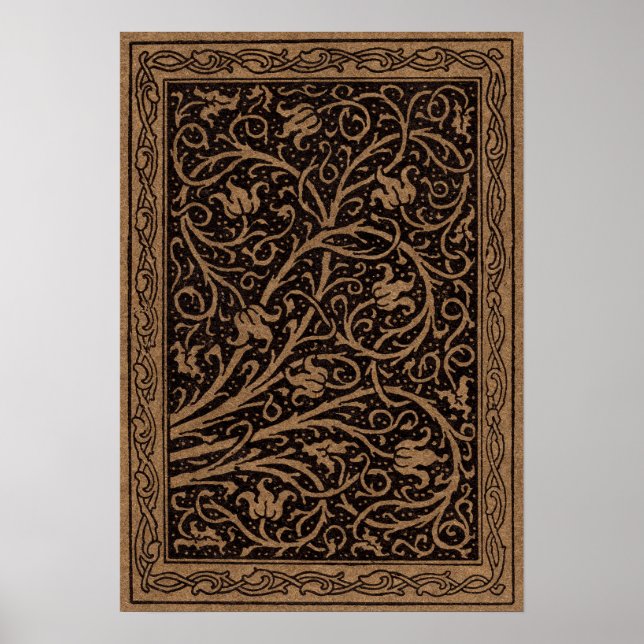 William Morris Campion Tooled Leather Damask Poster (Front)