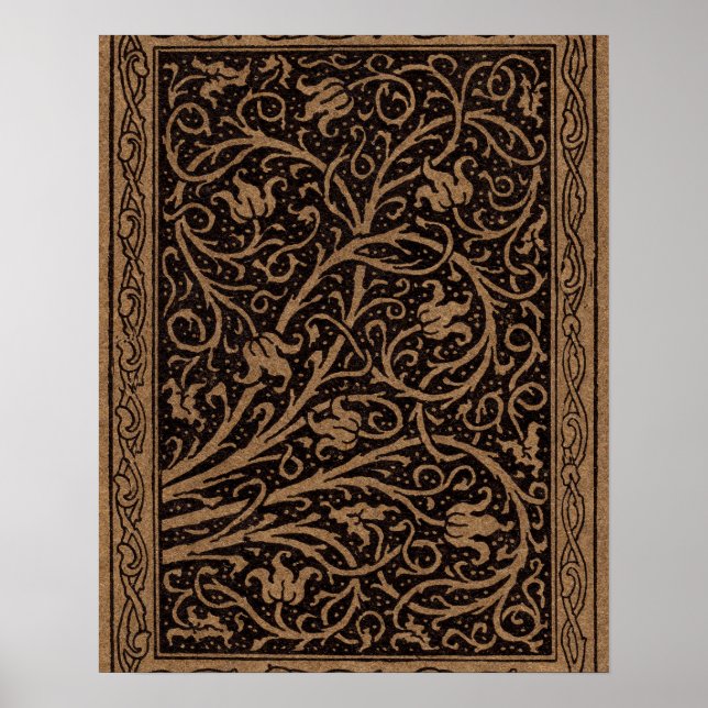 William Morris Campion Tooled Leather Damask Poster (Front)