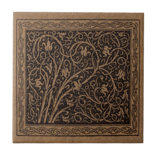 William Morris Campion Tooled Leather Damask Tile
