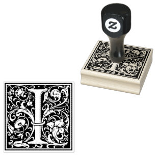 William Morris Capital Letter I Rubber Stamp