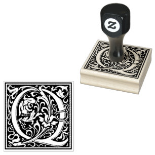 William Morris Capital Letter Q Rubber Stamp