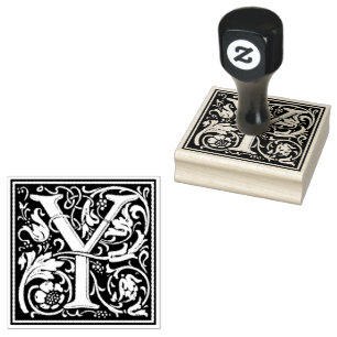 William Morris Capital Letter Y Rubber Stamp