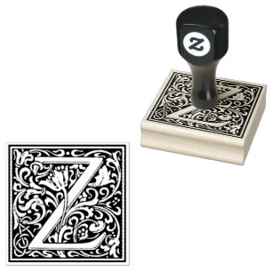 William Morris Capital Letter Z Rubber Stamp