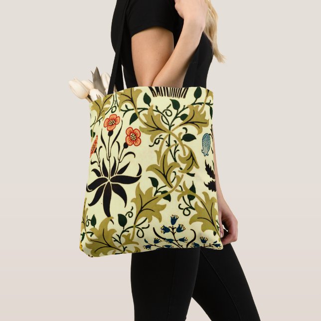 William Morris - Celadine, popular pattern, Tote Bag (Close Up)