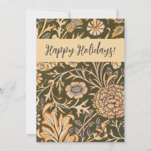 William Morris Cherwell Antique Floral Pattern Holiday Card