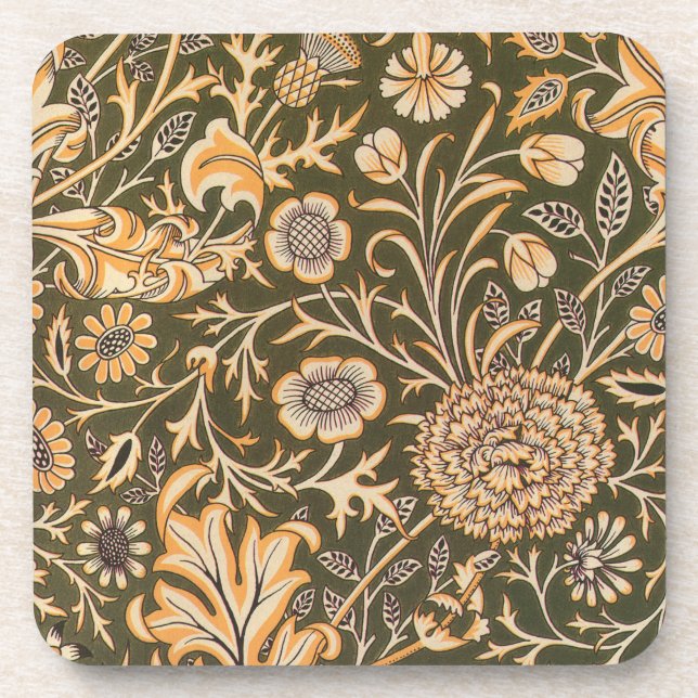 William Morris Cherwell Wallpaper Pattern Coaster (Front)