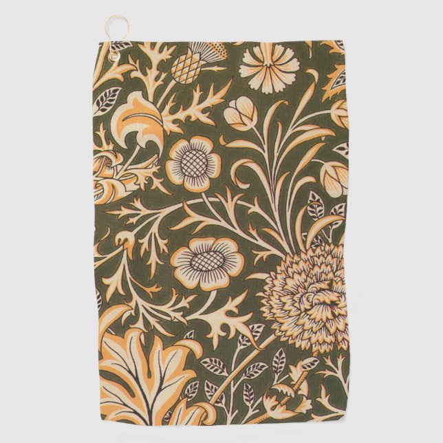 William Morris Cherwell Wallpaper Pattern Golf Towel (Front)