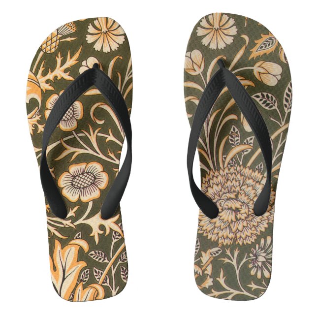William Morris Cherwell Wallpaper Pattern Jandals (Footbed)