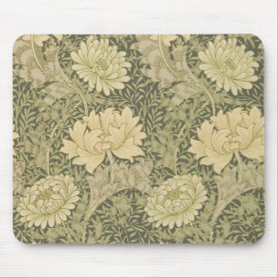 William Morris Chrysantemum Soft Floral Design Mouse Pad