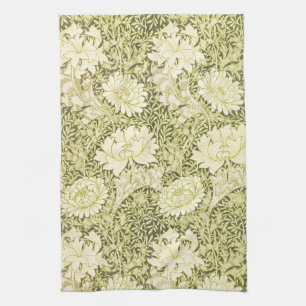 William Morris Chrysanthemum Floral Pattern Tea Towel