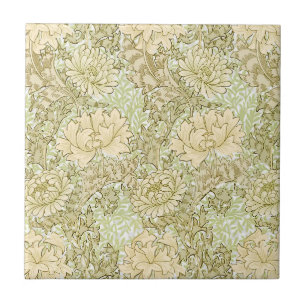 William * Morris Chrysanthemum Flowers  Tile