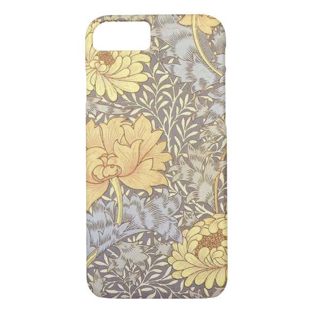 William Morris Chrysanthemum Mum Flowers Case-Mate iPhone Case (Back)