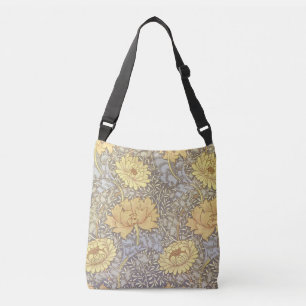 William Morris Chrysanthemum Mum Flowers Crossbody Bag