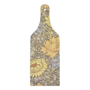 William Morris Chrysanthemum Mum Flowers Cutting Board