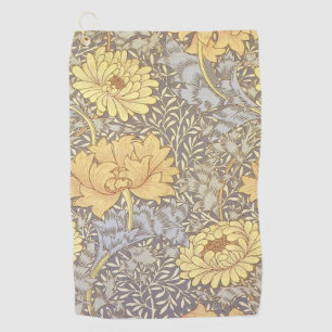 William Morris Chrysanthemum Mum Flowers Golf Towel