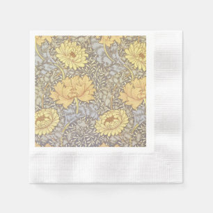 William Morris Chrysanthemum Mum Flowers Napkin