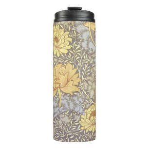 William Morris Chrysanthemum Mum Flowers Thermal Tumbler