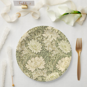 William Morris Chrysanthemum paper plates 