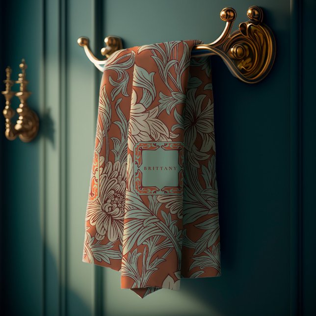 William Morris Chrysanthemum Pattern Bath Towel Se (Creator Uploaded)