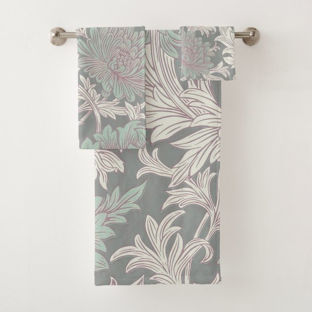 William Morris Chrysanthemum Pattern Bath Towel Se (Insitu)