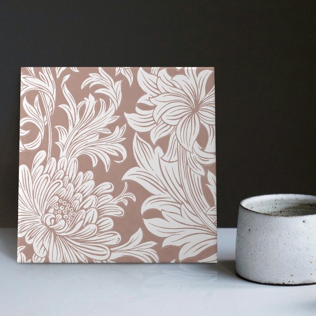 William Morris Chrysanthemum Pattern Ceramic Tile (Creator Uploaded)