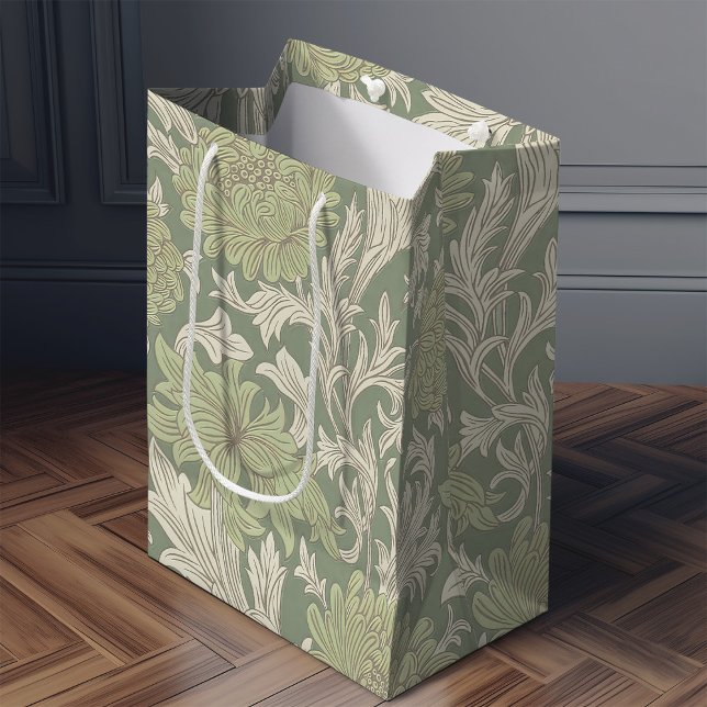 William Morris Chrysanthemum Pattern Medium Gift B Bag (Creator Uploaded)