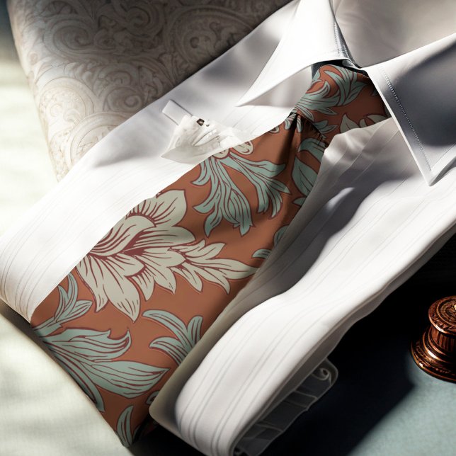 William Morris Chrysanthemum Pattern Neck Tie (Creator Uploaded)