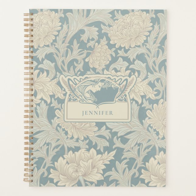 William Morris Chrysanthemum Pattern Planner (Front)
