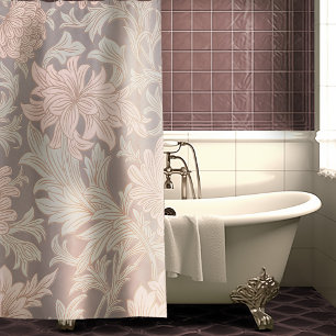 William Morris Chrysanthemum Pattern Shower Curtai Curtain