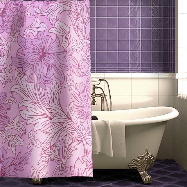 William Morris Chrysanthemum Pattern Shower Curtai Curtain (Creator Uploaded)
