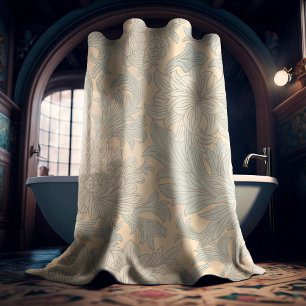 William Morris Chrysanthemum Pattern Shower Curtai Shower Curtain