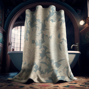 William Morris Chrysanthemum Pattern Shower Curtain