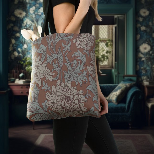 William Morris Chrysanthemum Pattern Tote Bag (Creator Uploaded)