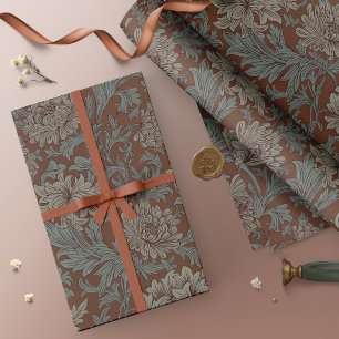 William Morris Chrysanthemum Pattern Wrapping Pape Wrapping Paper