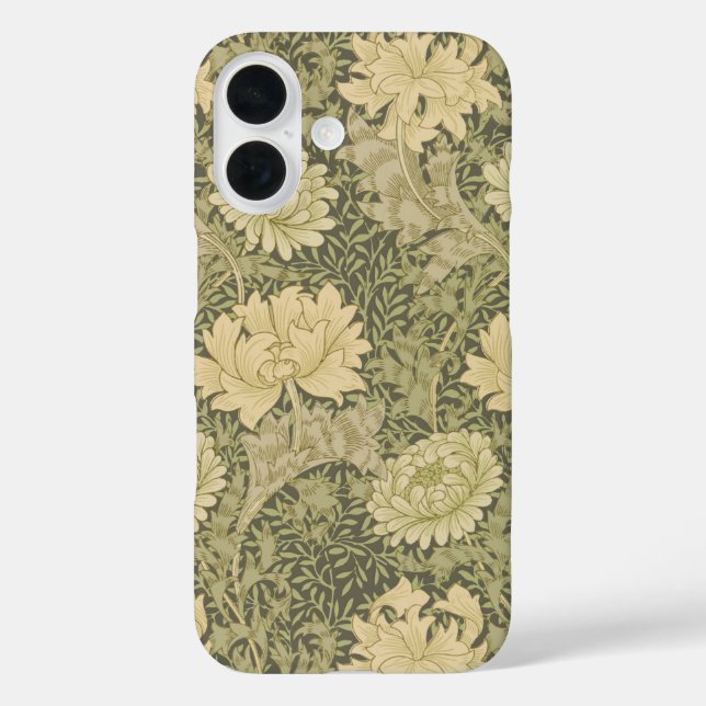 William Morris Chrysanthemum Sage Flower Case-Mate iPhone Case (Back)