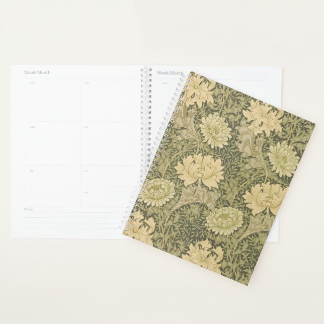 William Morris Chrysanthemum Sage Flower Planner (Display)