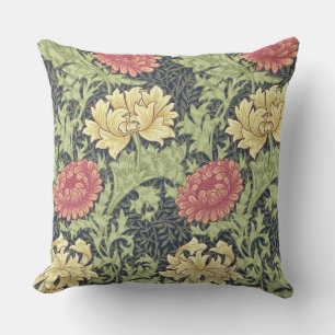 William Morris Chrysanthemum Vintage Floral Art Cushion
