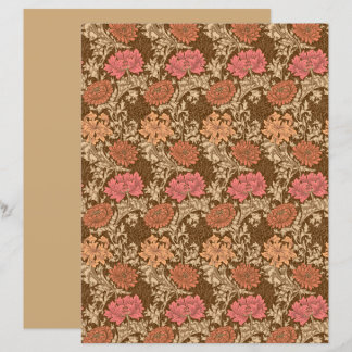 William Morris Chrysanthemums, Brown and Rust