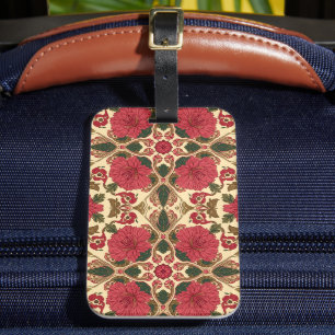 William Morris Chrysanthemums Floral Art Nouveau Luggage Tag