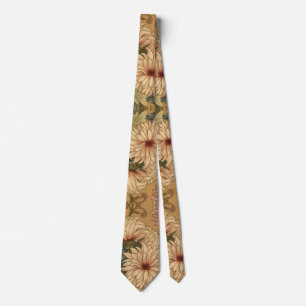 William Morris Chrysanthemums Floral Art Nouveau Tie
