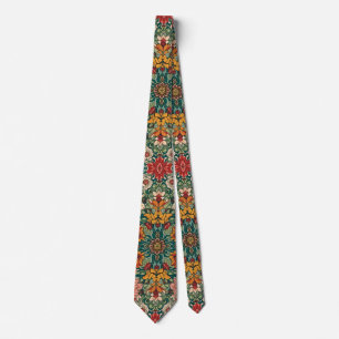  William Morris Chrysanthemums Floral Art Nouveau  Tie