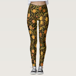 William Morris ~ Citrus on Black Leggings